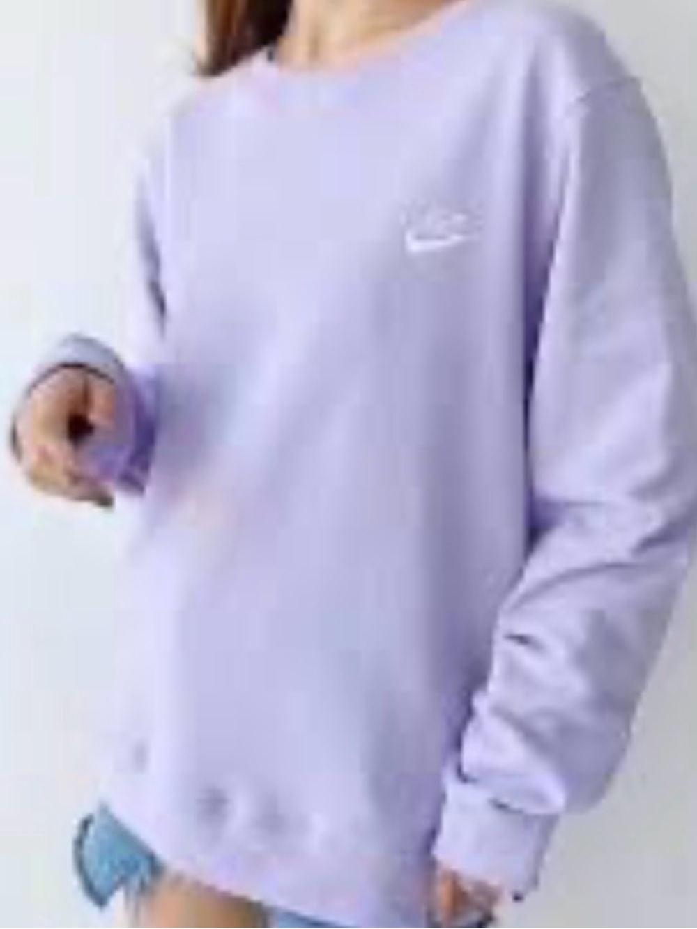 Nike oversized Lavender Crewneck size x-large Sweatshirt